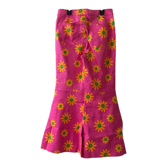 Free People Youthquake Floral-Print Flare-Leg Jeans FP - Picture 3 of 4